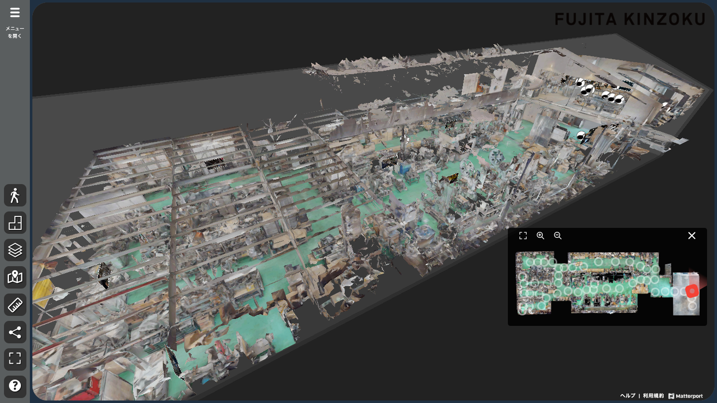 工場全体を3Dで俯瞰して見ることで全体像をひと目で把握することができます